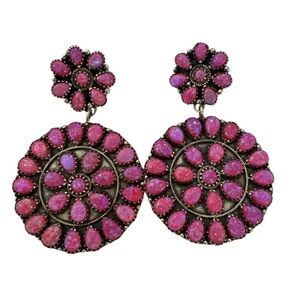 Elegant Pink Fire Opal Earrings